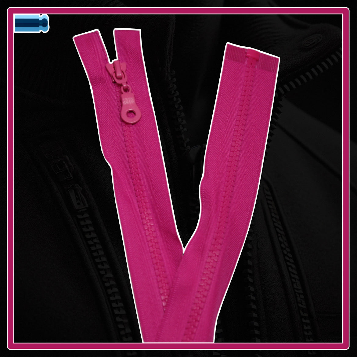 Plastic zippers for jackets and clothing (5 cm to 75 cm)