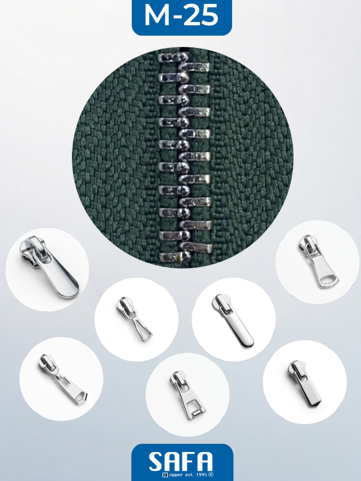Metal zippers N5 (N5) (closed)