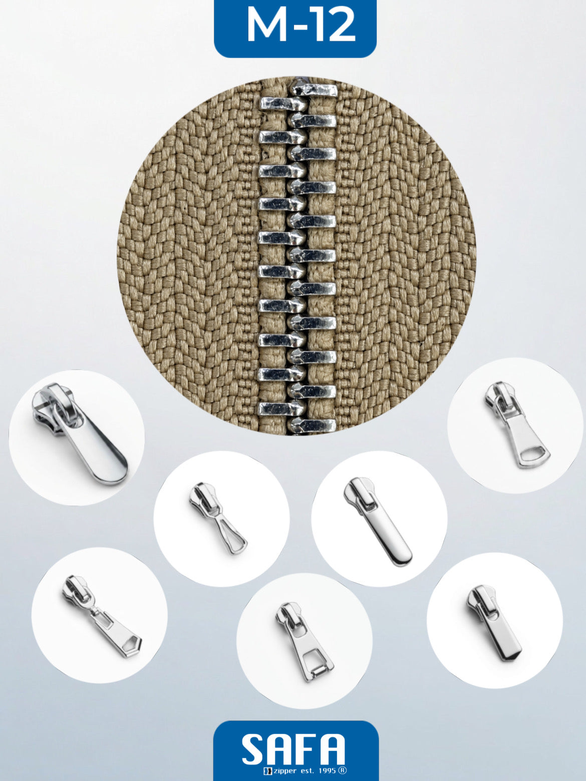 Metal zippers N5 (N5) (closed)
