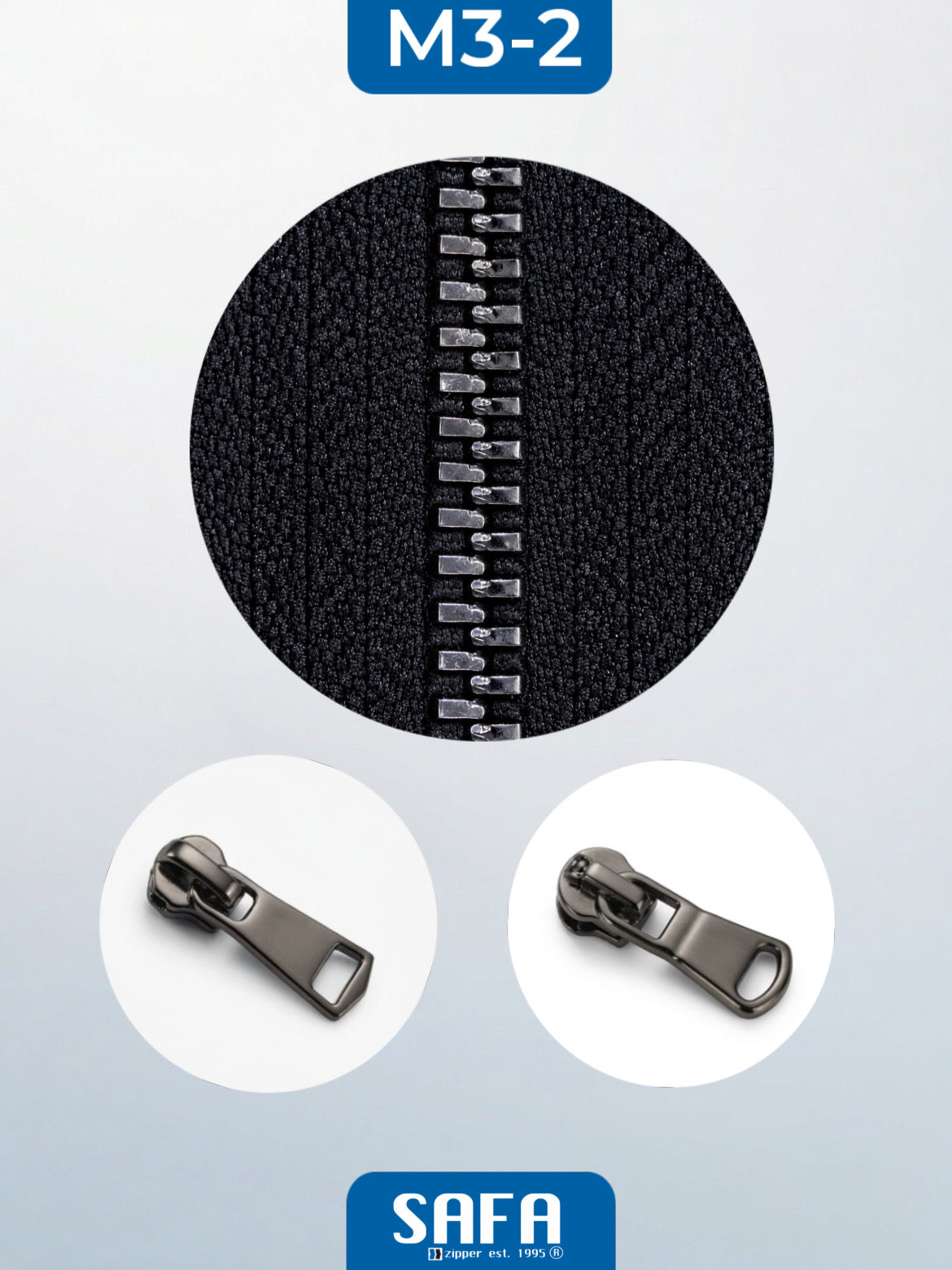 Metal zippers N5 (N5) (closed)