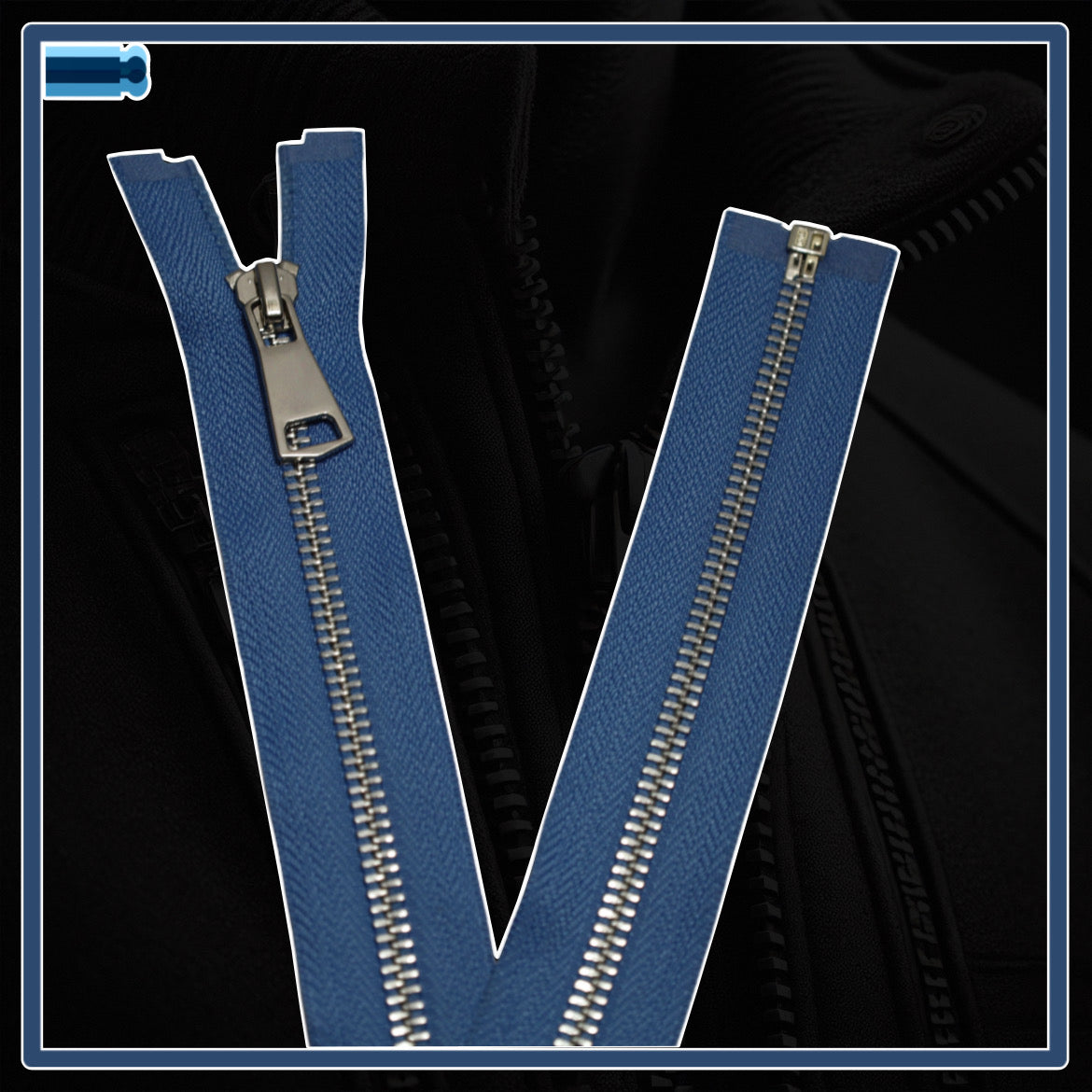 Metal zippers for jackets and clothes (from 5 cm to 75 cm)