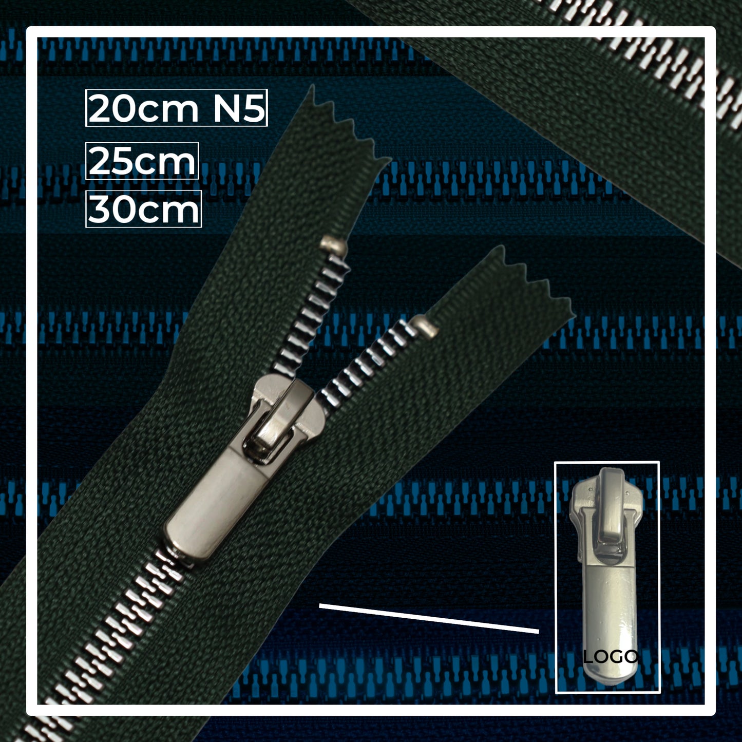 Plastic zippers N5 (N5) (closed)