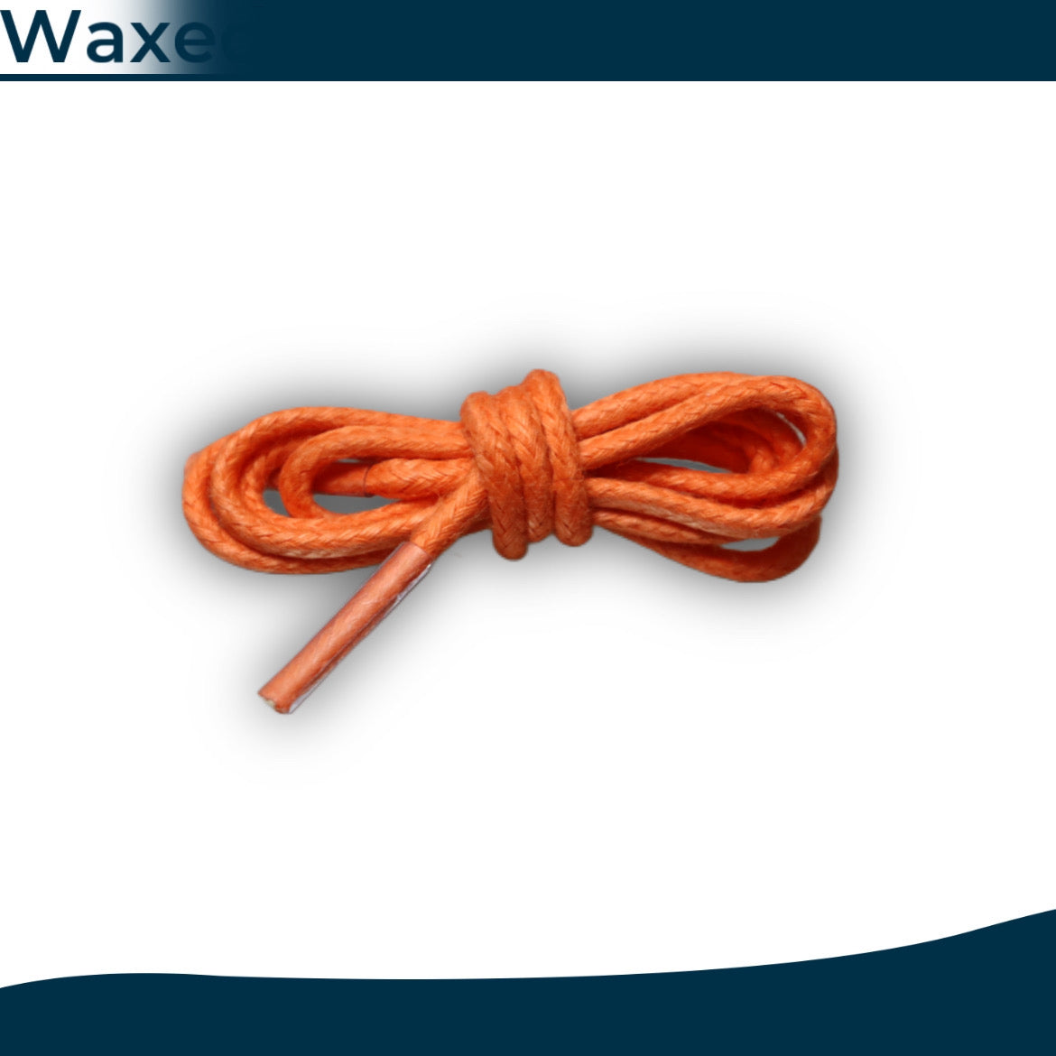 Waxed round shoelaces