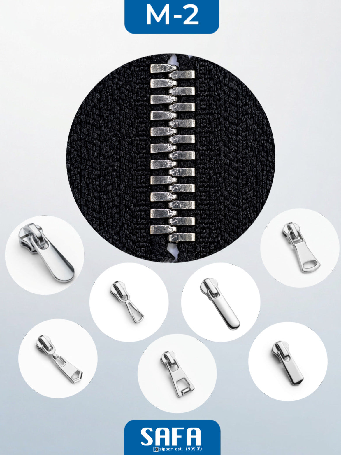 Metal zippers N5 (N5) (closed)