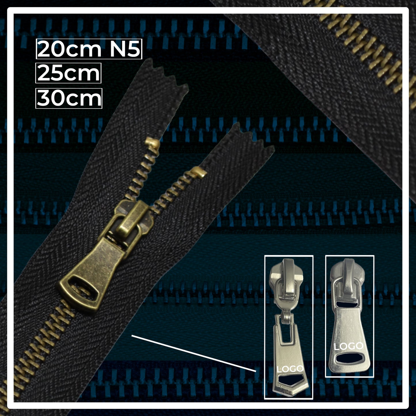 Metal zippers N5 (N5) (closed)