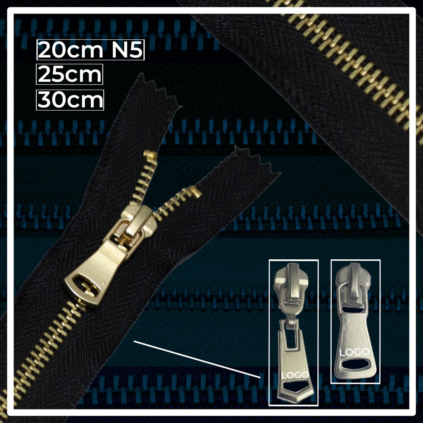 Metal zippers N5 (N5) (closed)