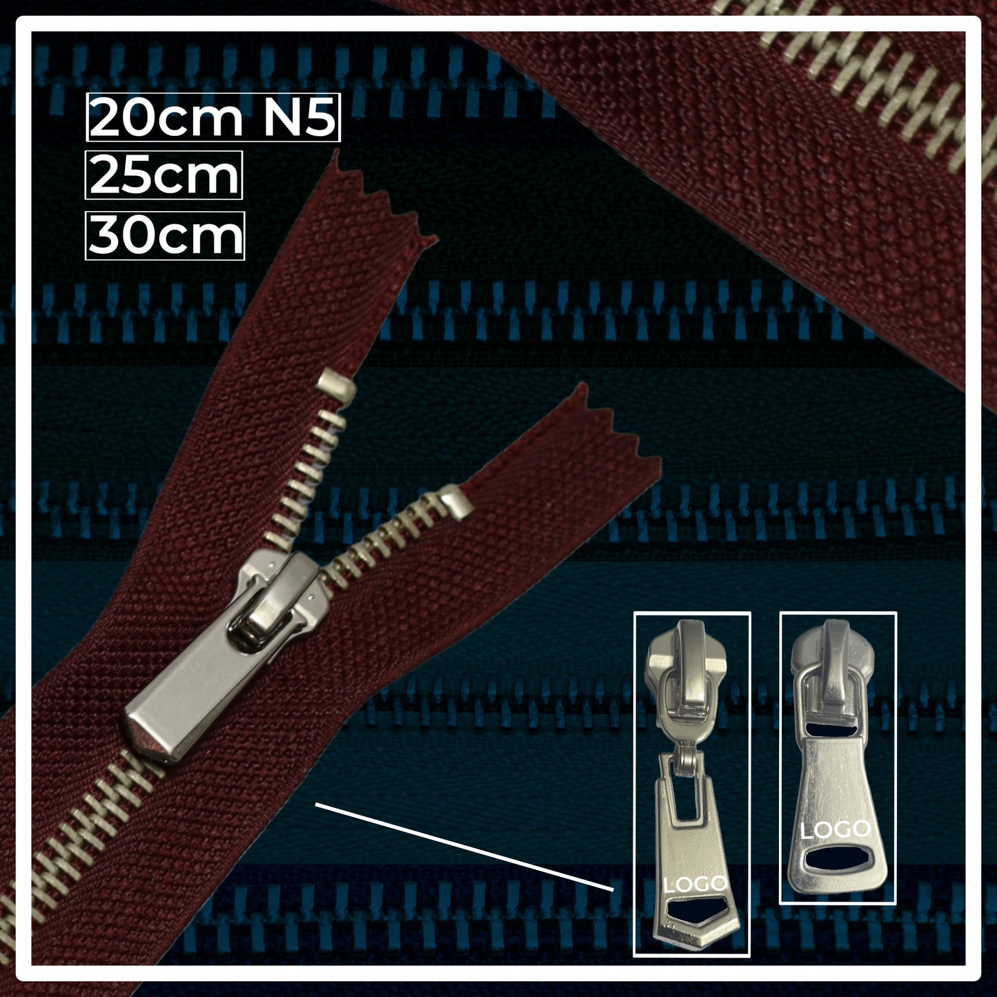 Metal zippers N5 (N5) (closed)