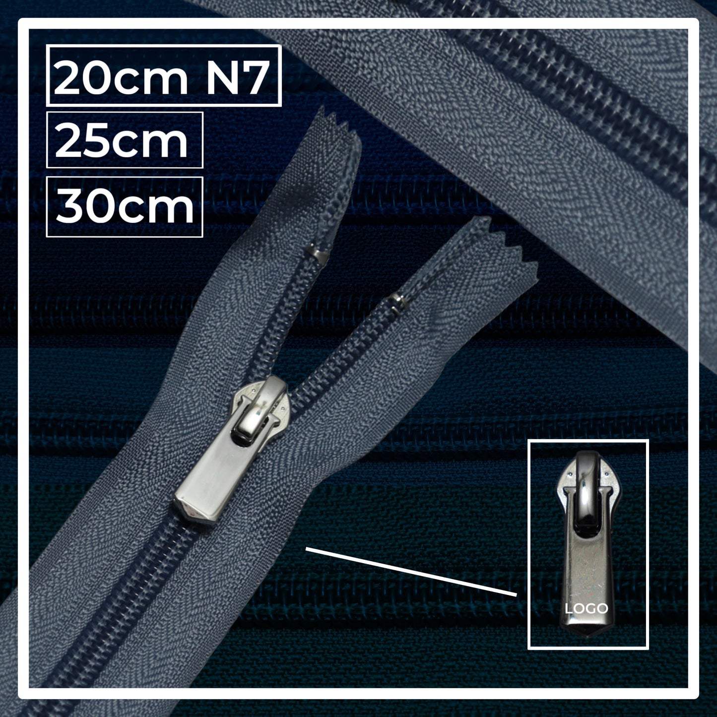 Nylon zippers N7 (N7) (closed)