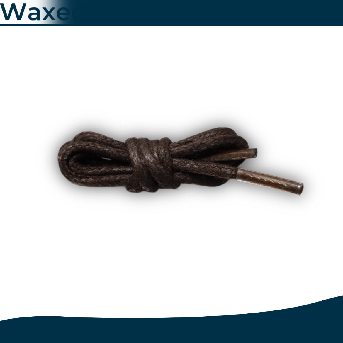 Waxed round shoelaces