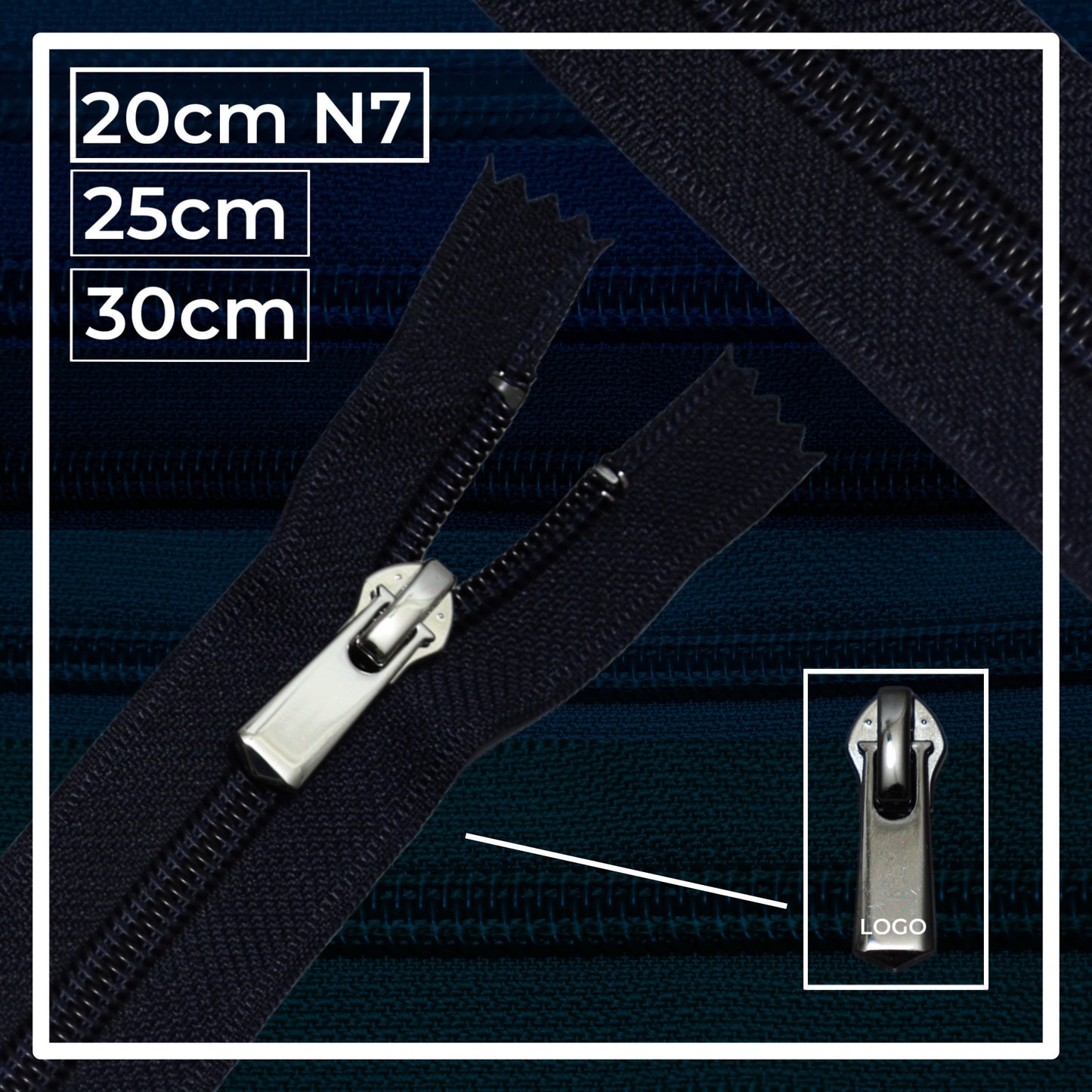 Nylon zippers N7 (N7) (closed)