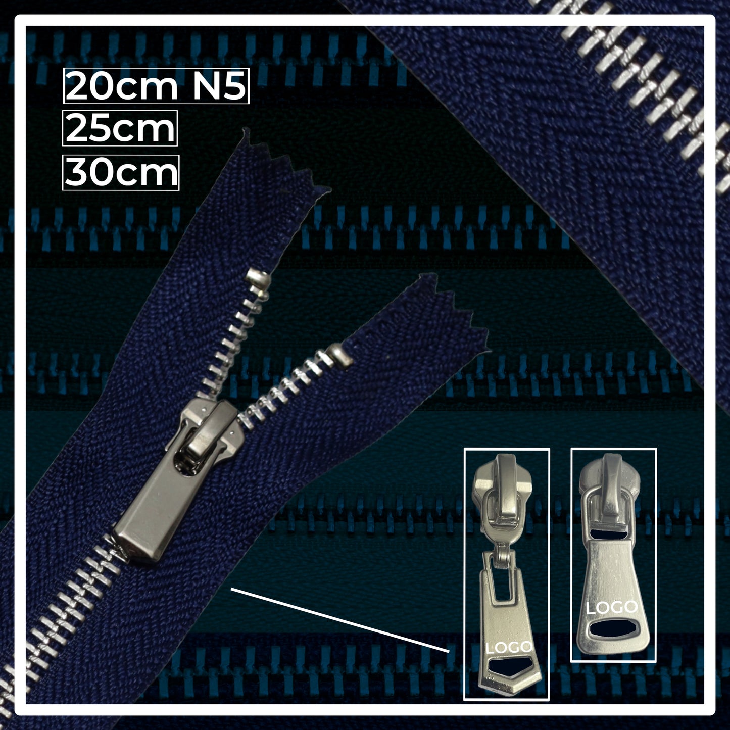 Metal zippers N5 (N5) (closed)