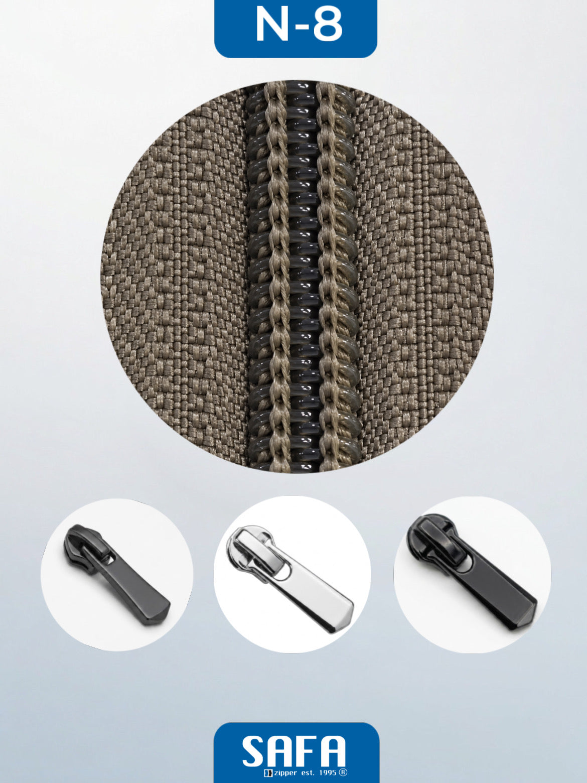 Nylon zippers N7 (N7) (closed)