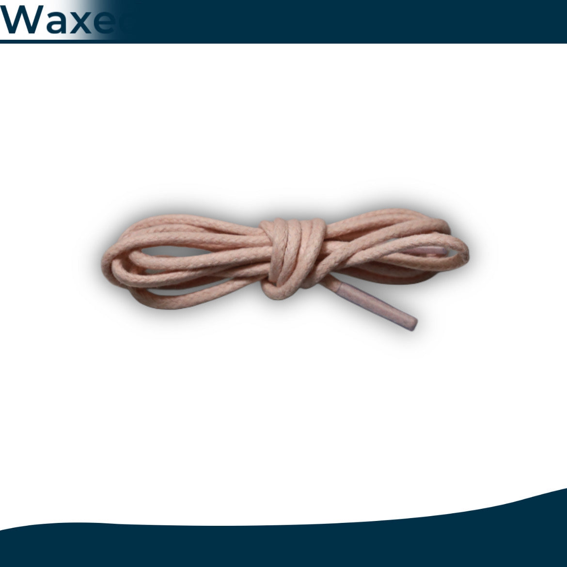 Waxed round shoelaces