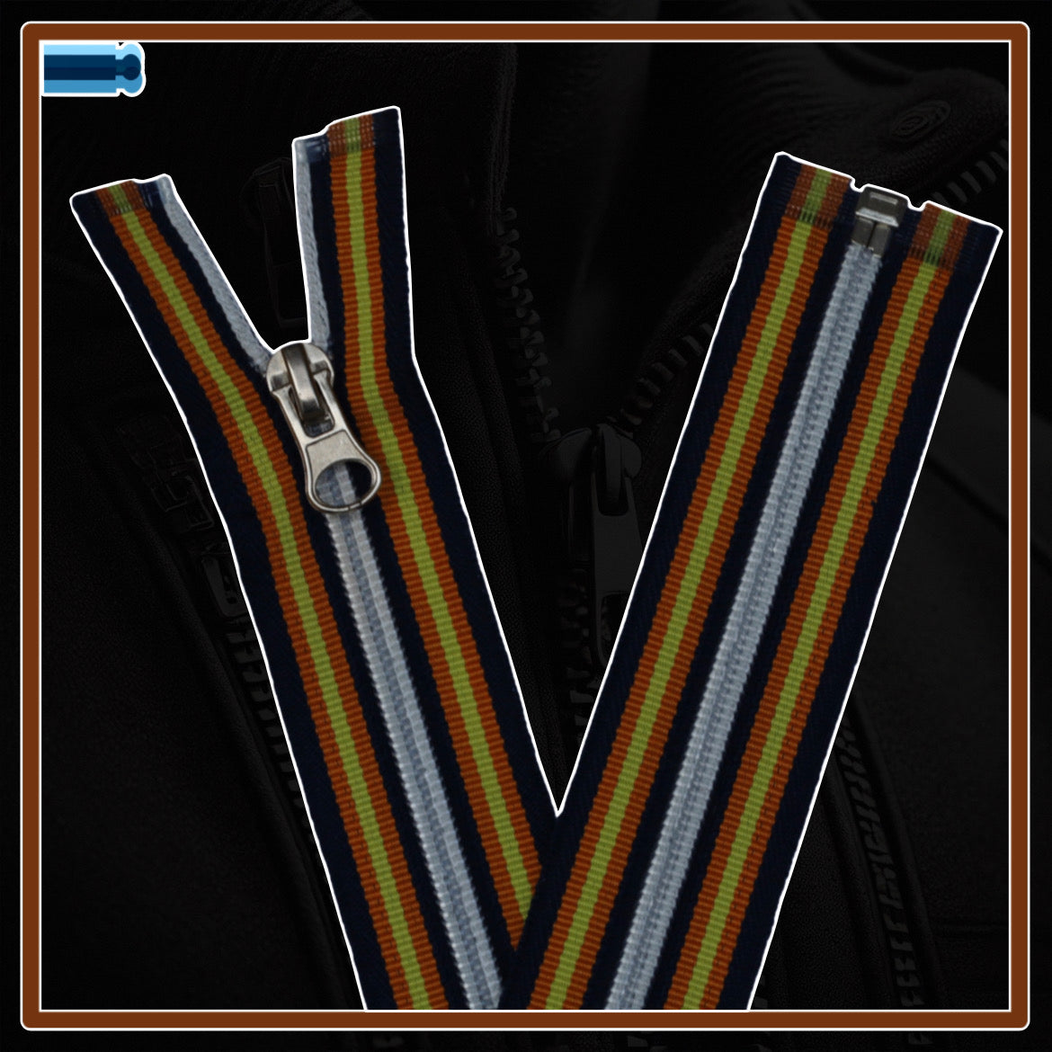 Nylon zippers for jackets and clothing (5 cm to 75 cm)