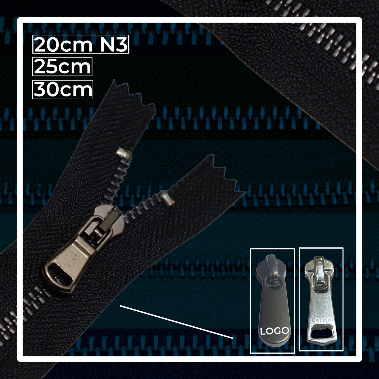 Metal zippers N5 (N5) (closed)