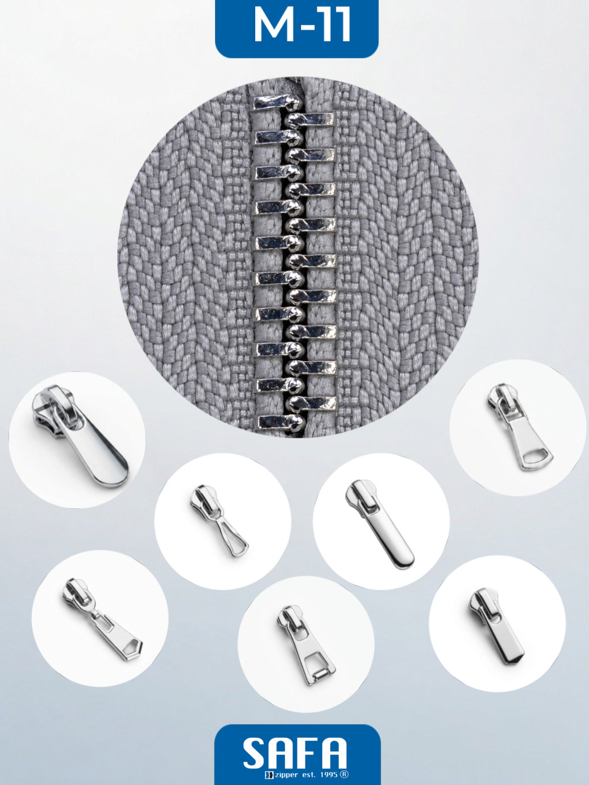 Metal zippers N5 (N5) (closed)