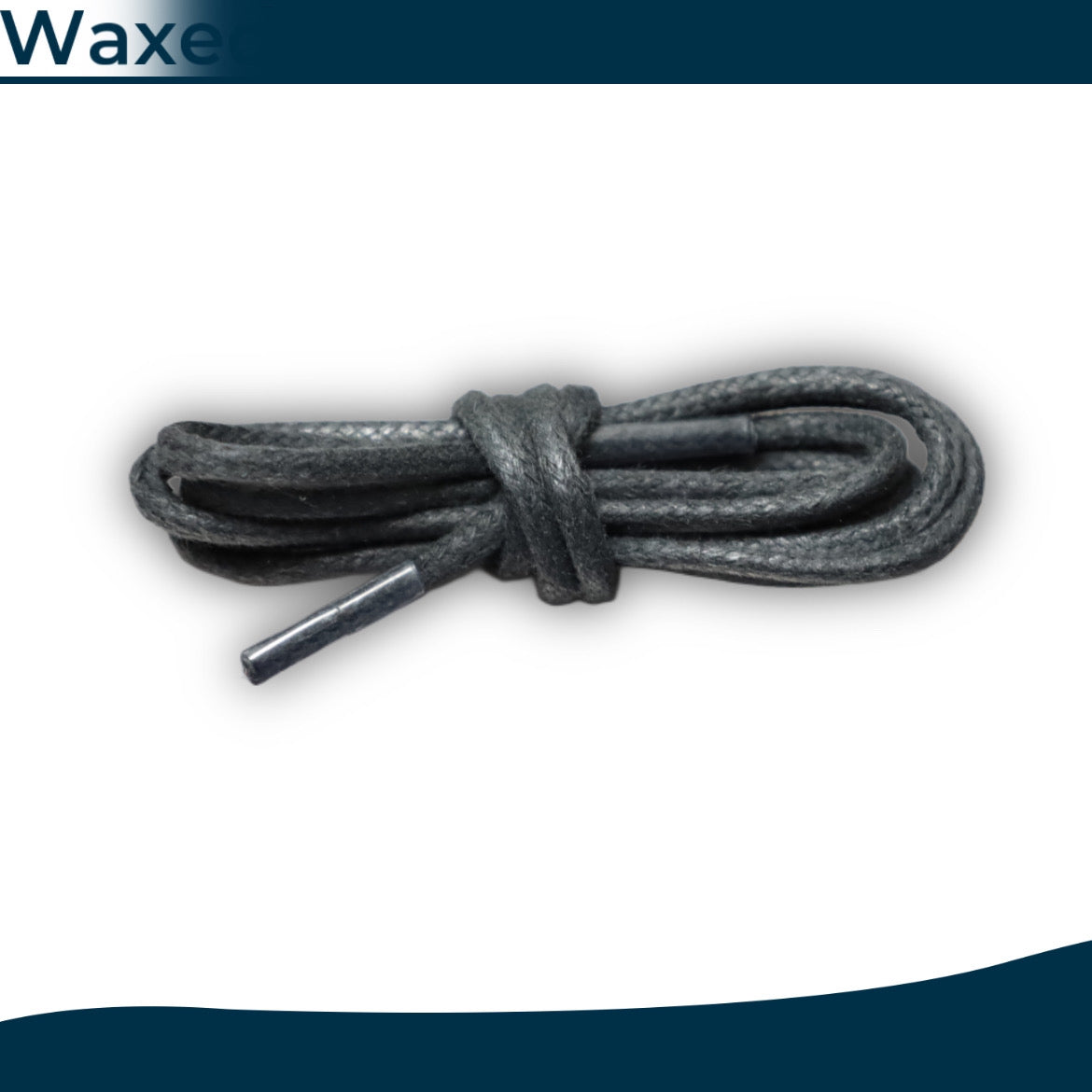 Waxed round shoelaces