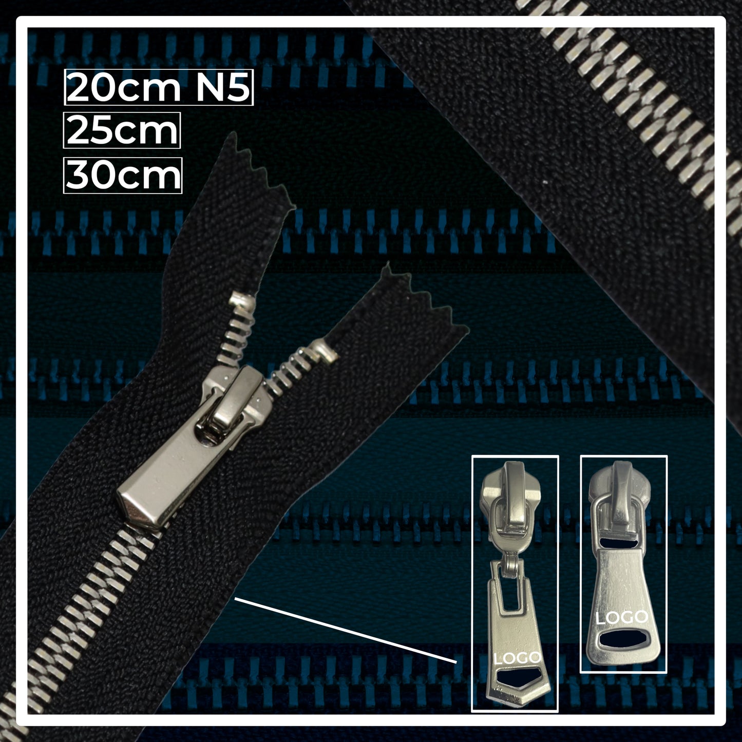 Metal zippers N5 (N5) (closed)