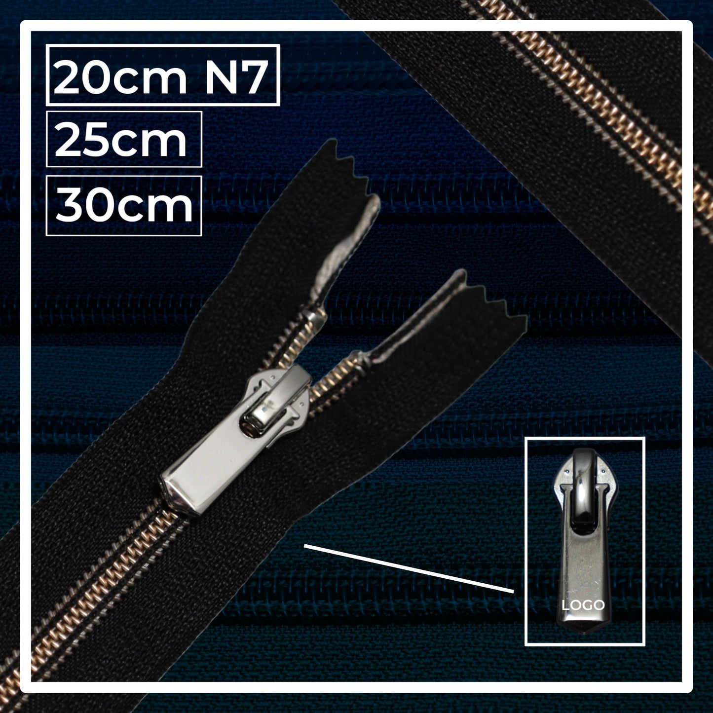 Nylon zippers N7 (N7) (closed)