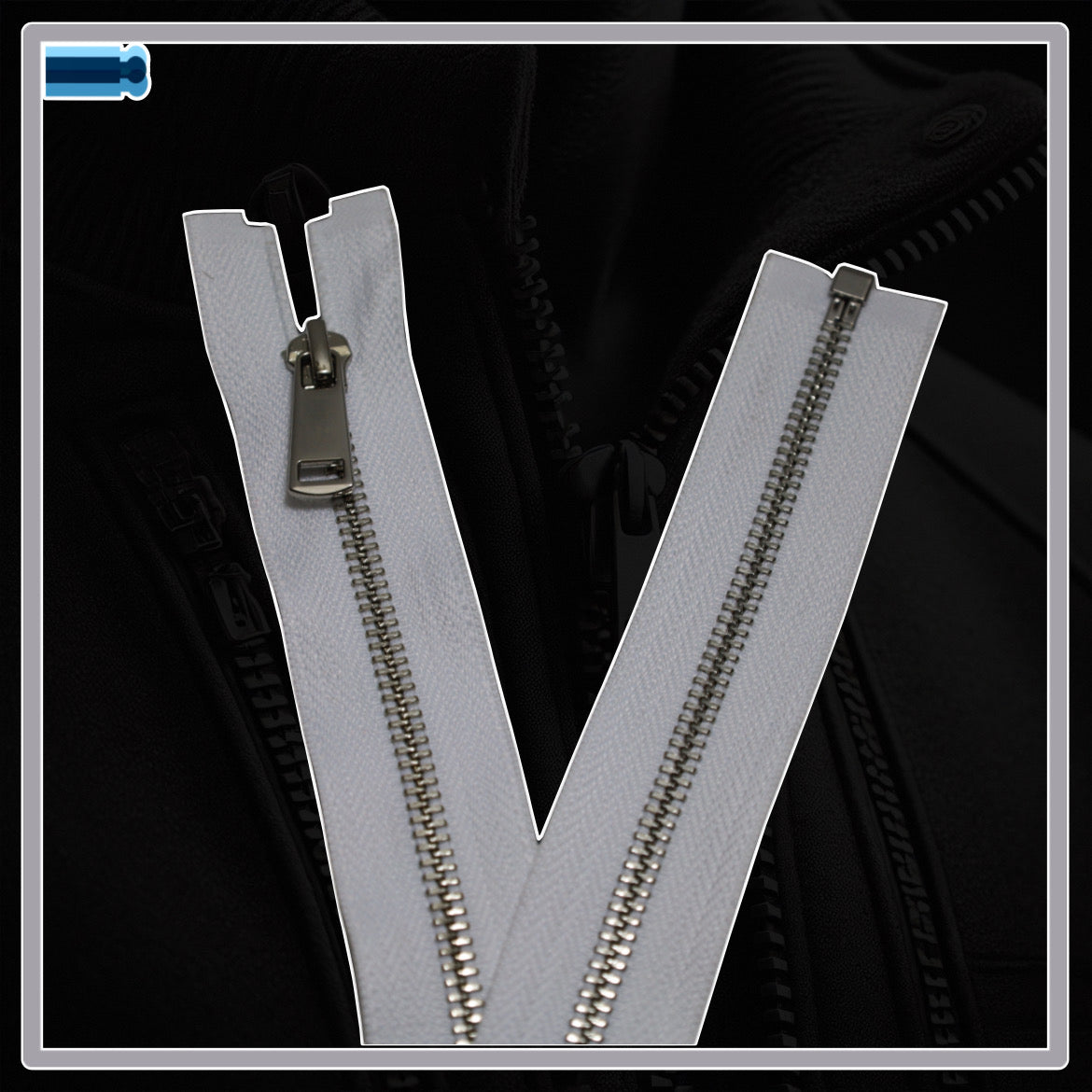 Metal zippers for jackets and clothes (from 5 cm to 75 cm)