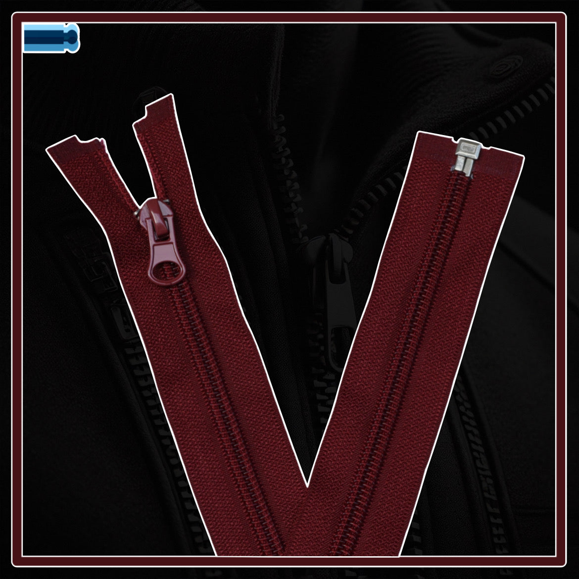 Nylon zippers for jackets and clothing (5 cm to 75 cm)