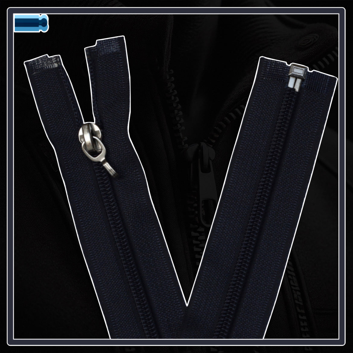 Nylon zippers for jackets and clothing (5 cm to 75 cm)