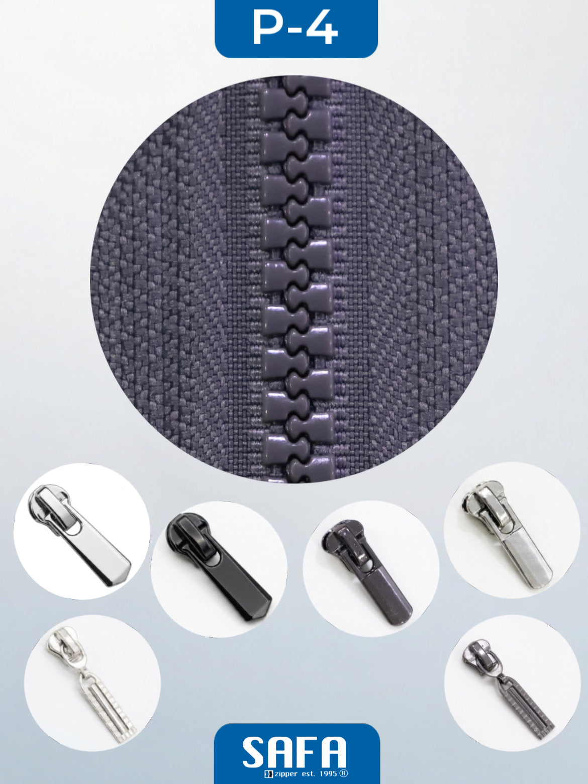Plastic zippers N5 (N5) (closed)