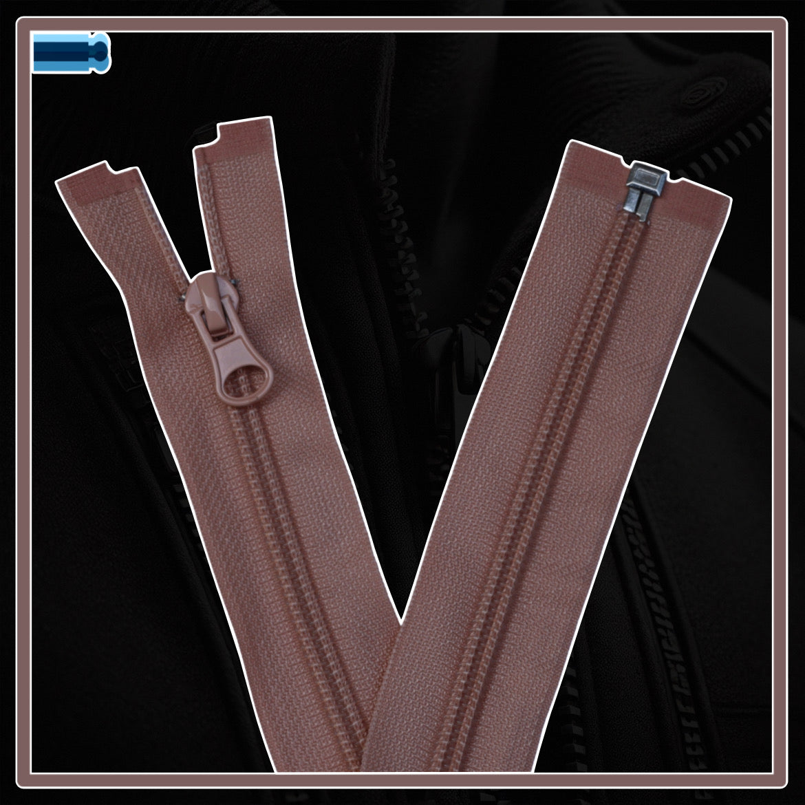 Nylon zippers for jackets and clothing (5 cm to 75 cm)