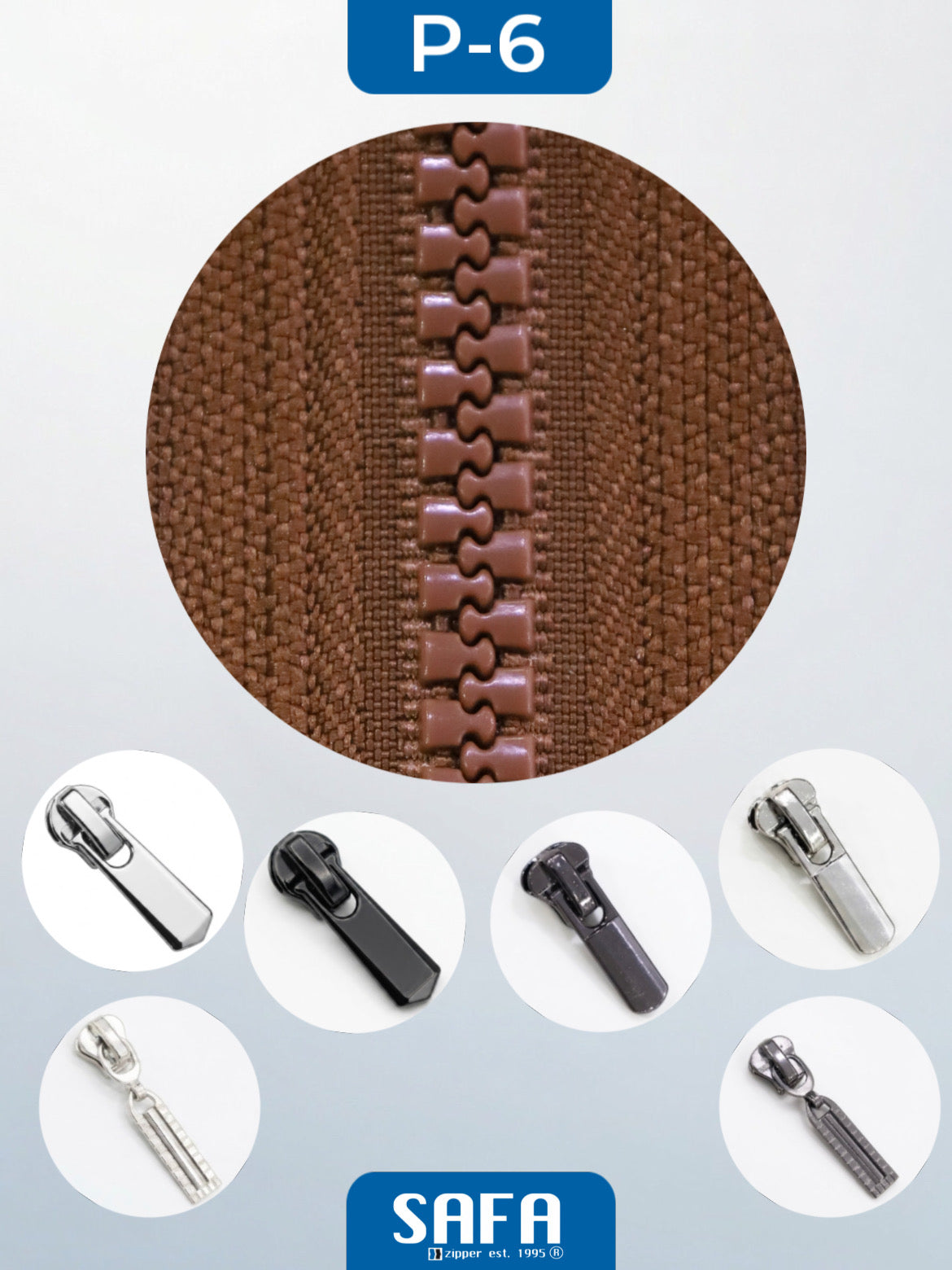 Plastic zippers N5 (N5) (closed)