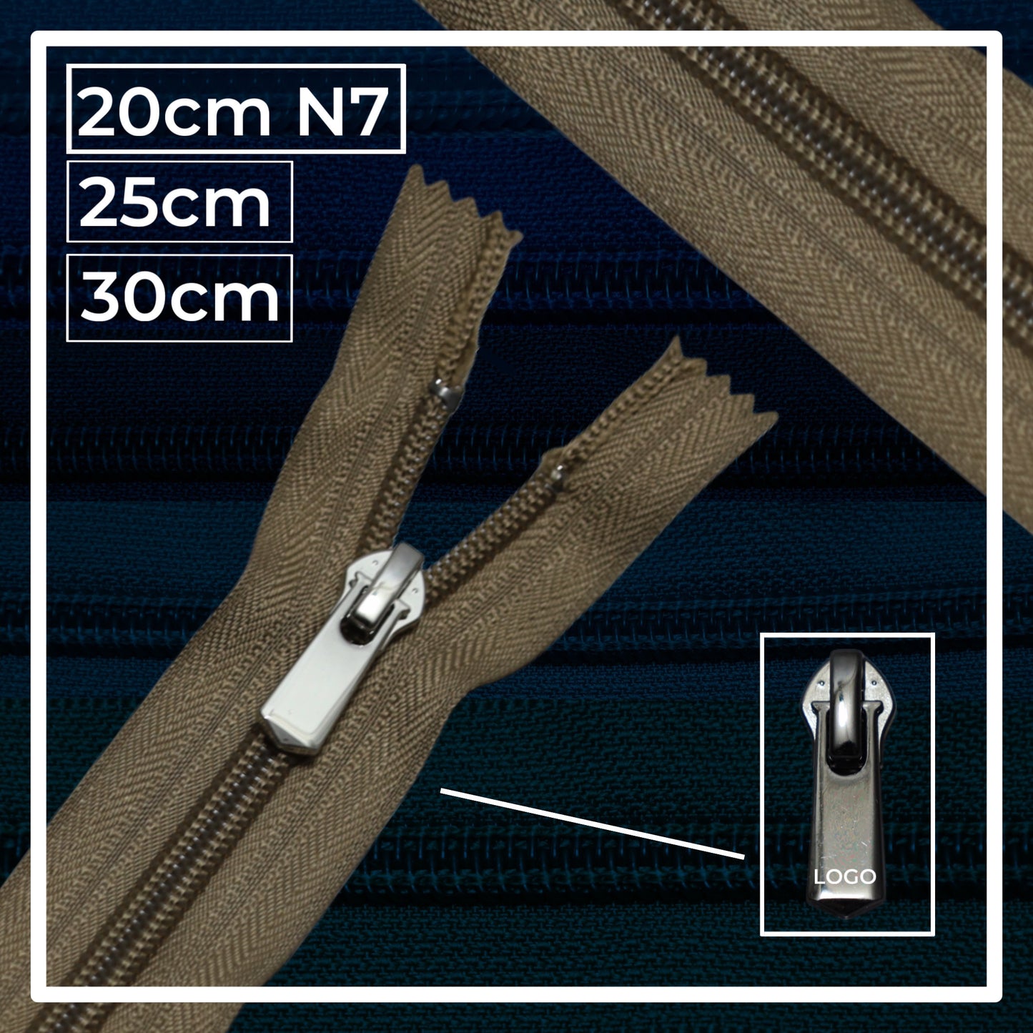 Nylon zippers N7 (N7) (closed)