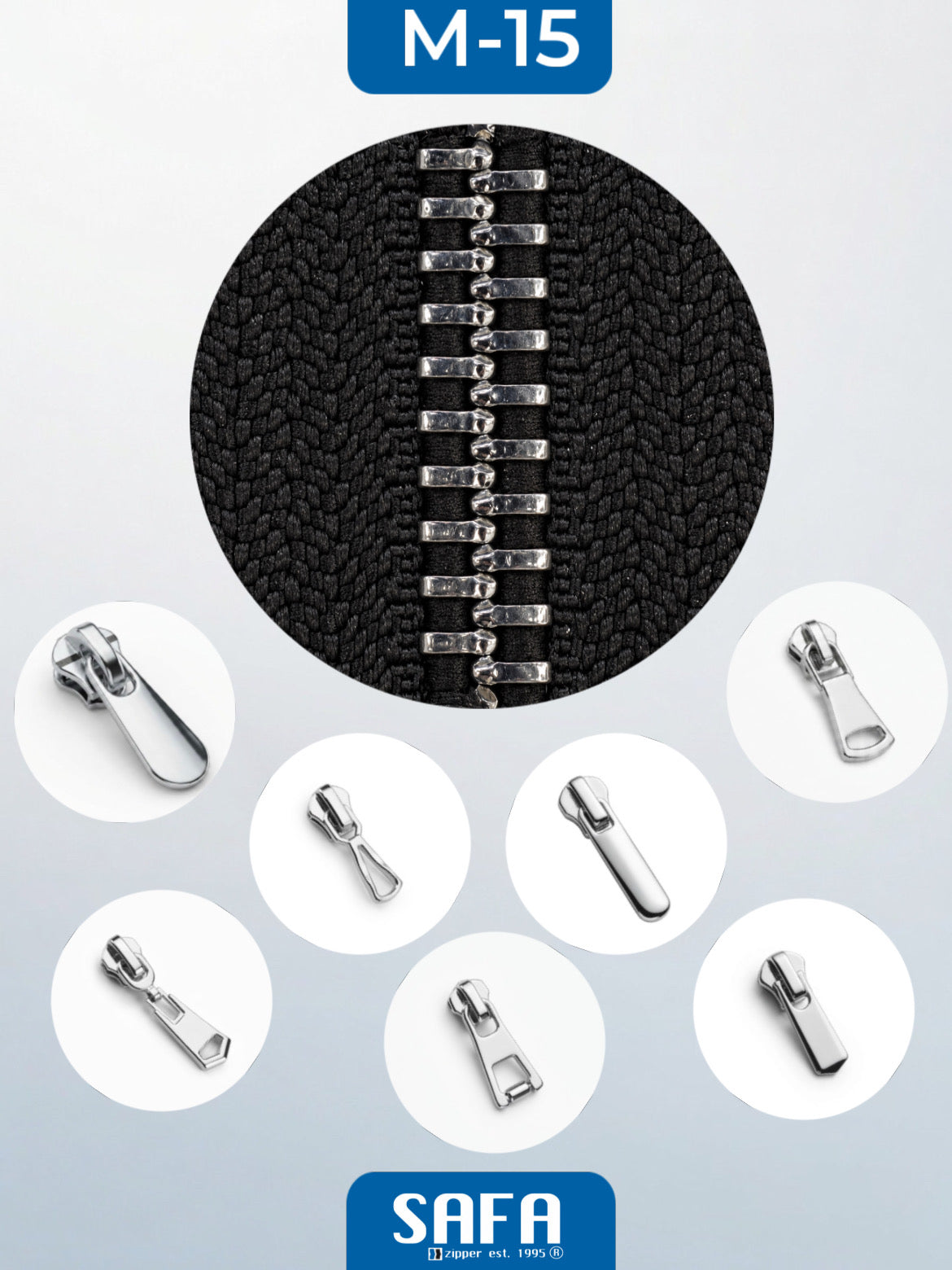 Metal zippers N5 (N5) (closed)