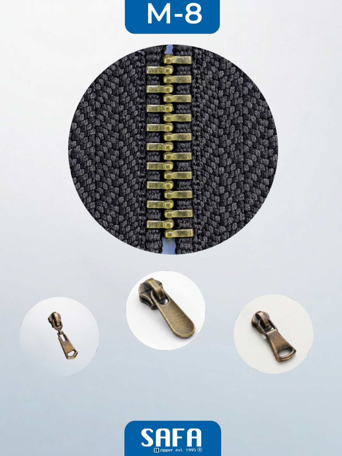 Metal zippers N5 (N5) (closed)