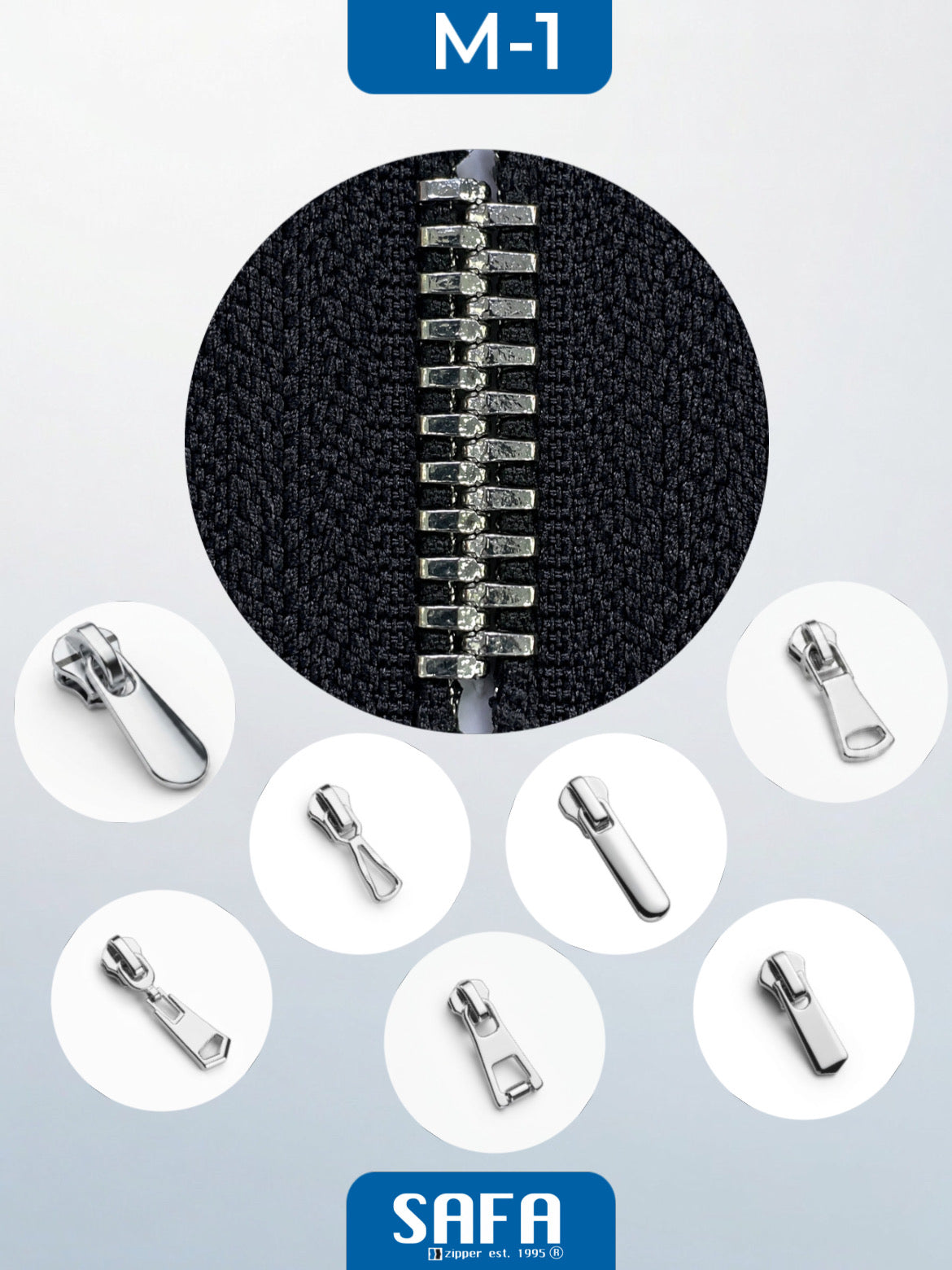 Metal zippers N5 (N5) (closed)