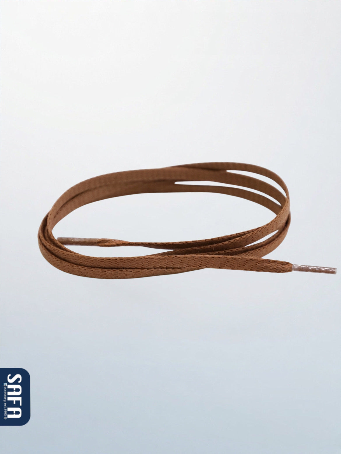 Waxed flat shoelaces