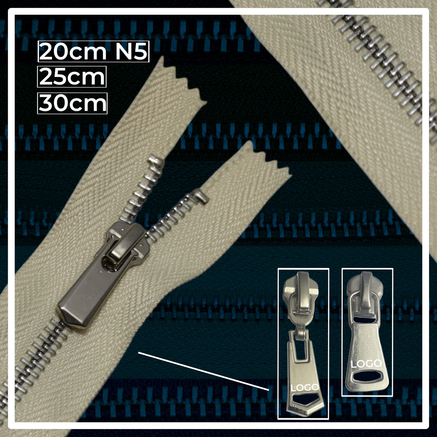 Metal zippers N5 (N5) (closed)