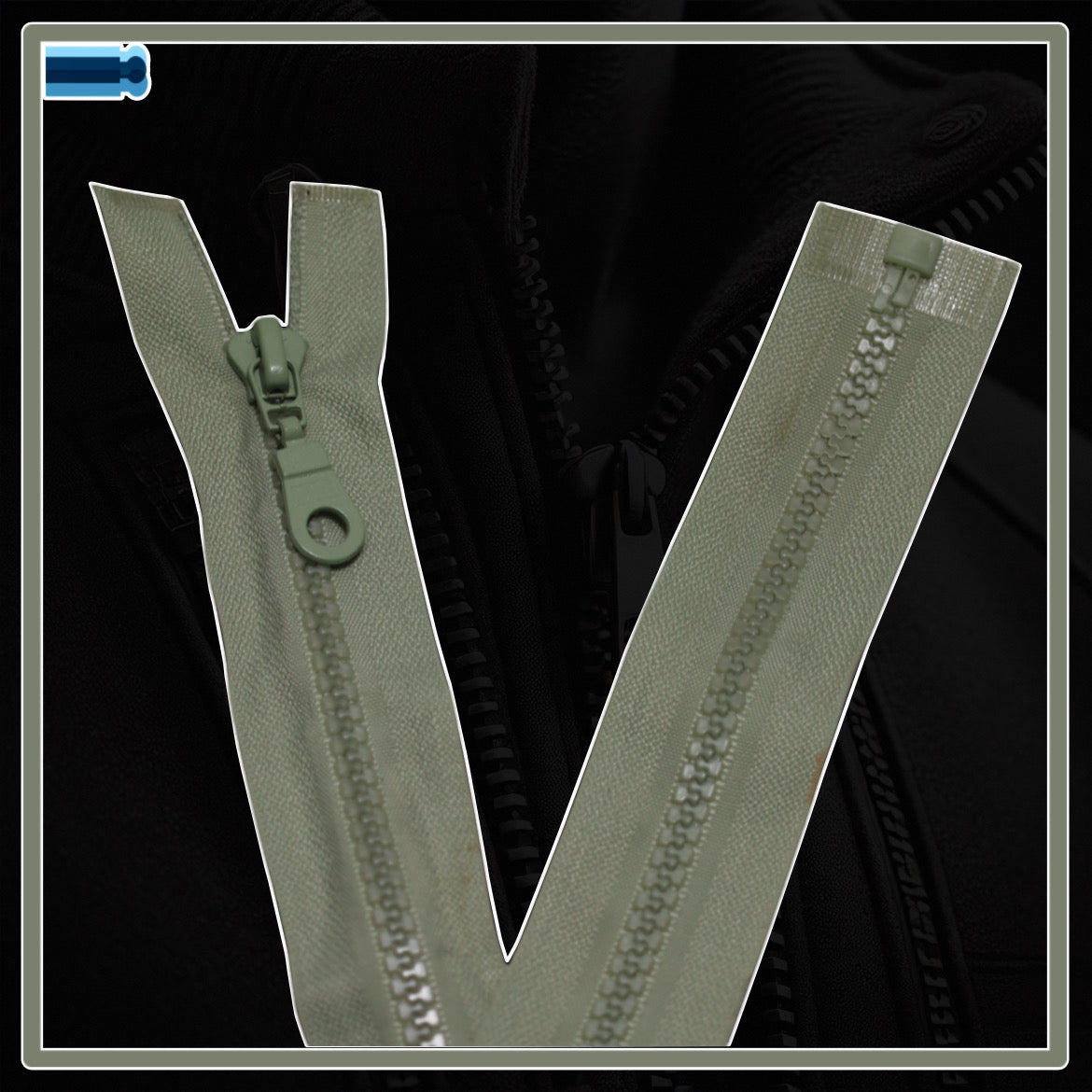 Plastic zippers for jackets and clothing (5 cm to 75 cm)