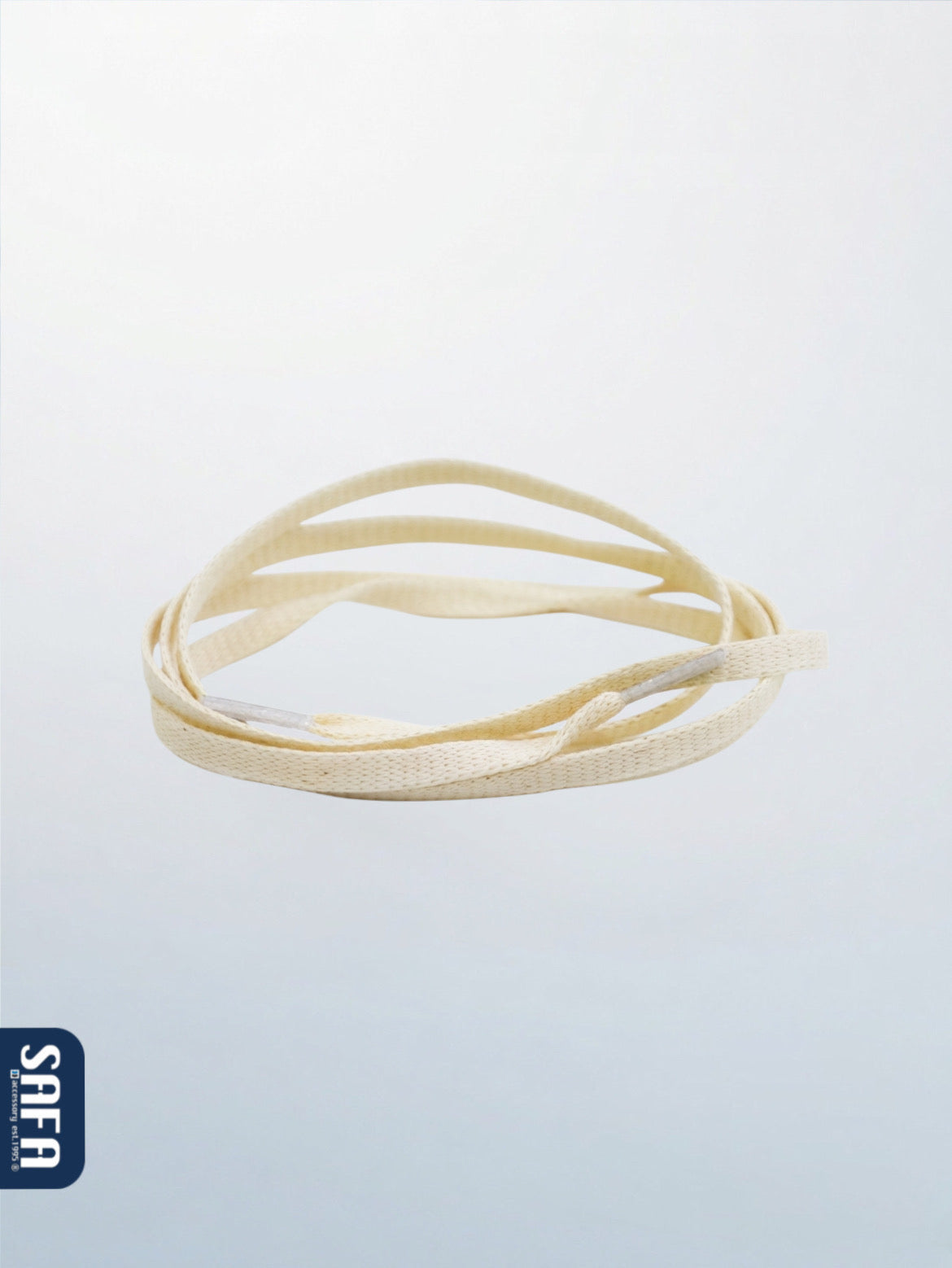 Waxed flat shoelaces