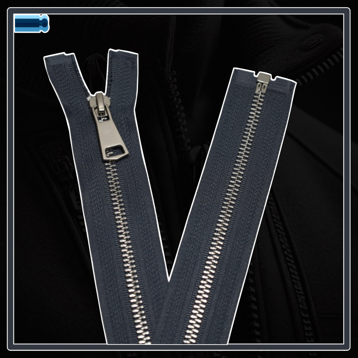 Metal zippers for jackets and clothes (from 5 cm to 75 cm)