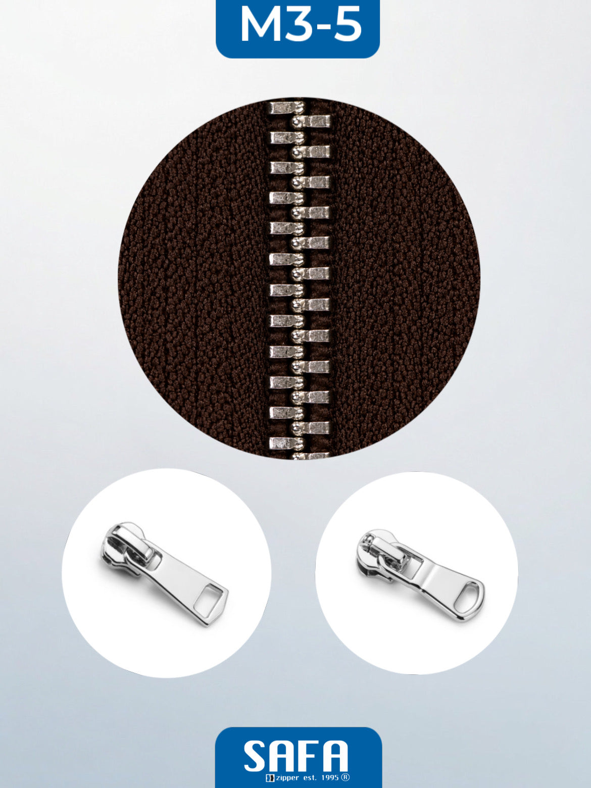 Metal zippers N5 (N5) (closed)