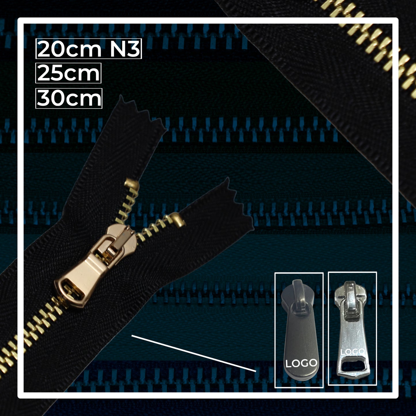 Metal zippers N5 (N5) (closed)