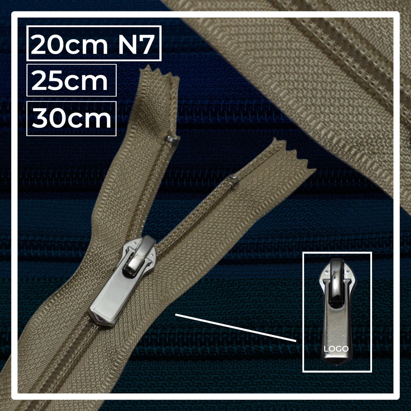 Nylon zippers N7 (N7) (closed)