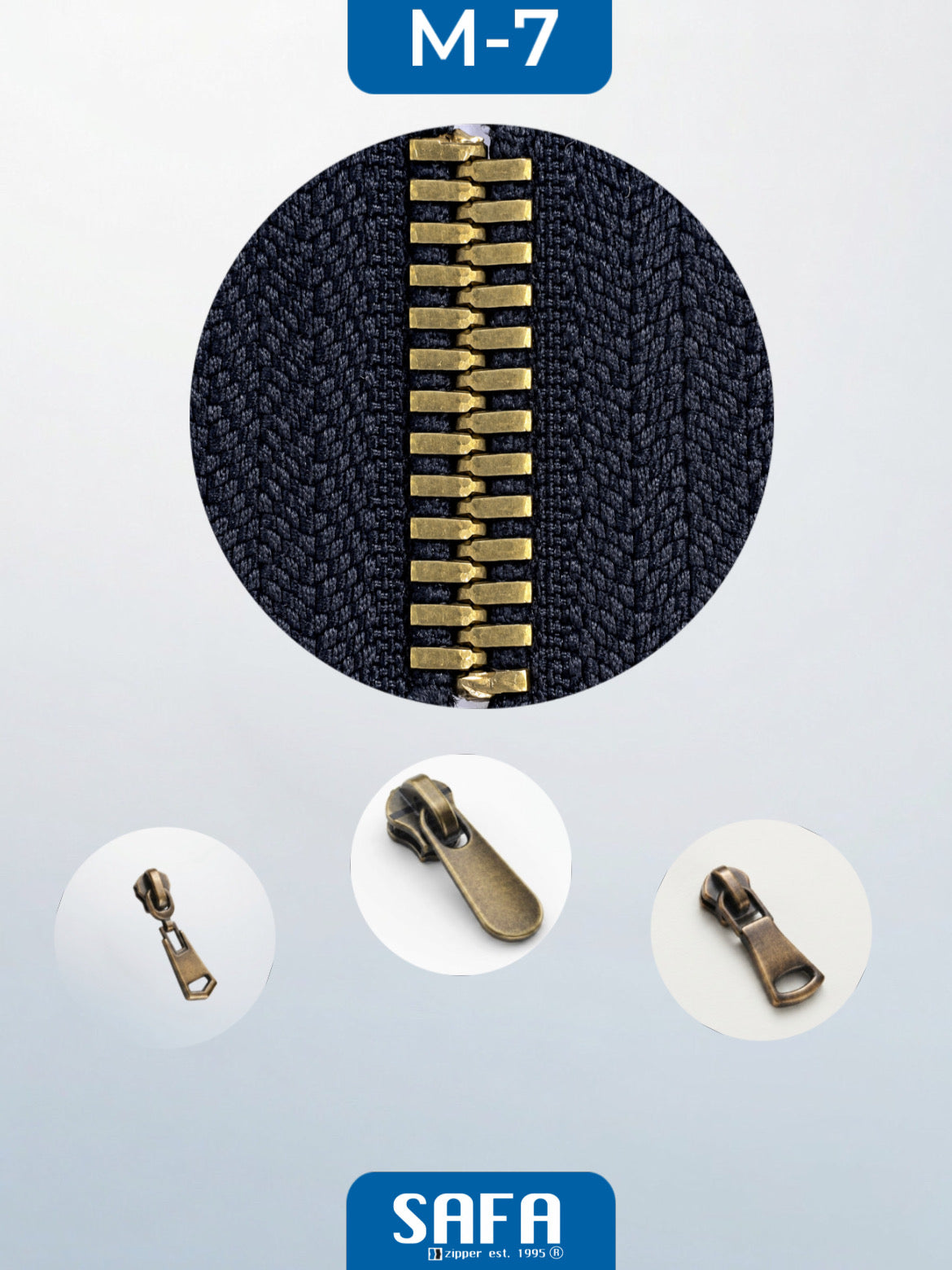 Metal zippers N5 (N5) (closed)