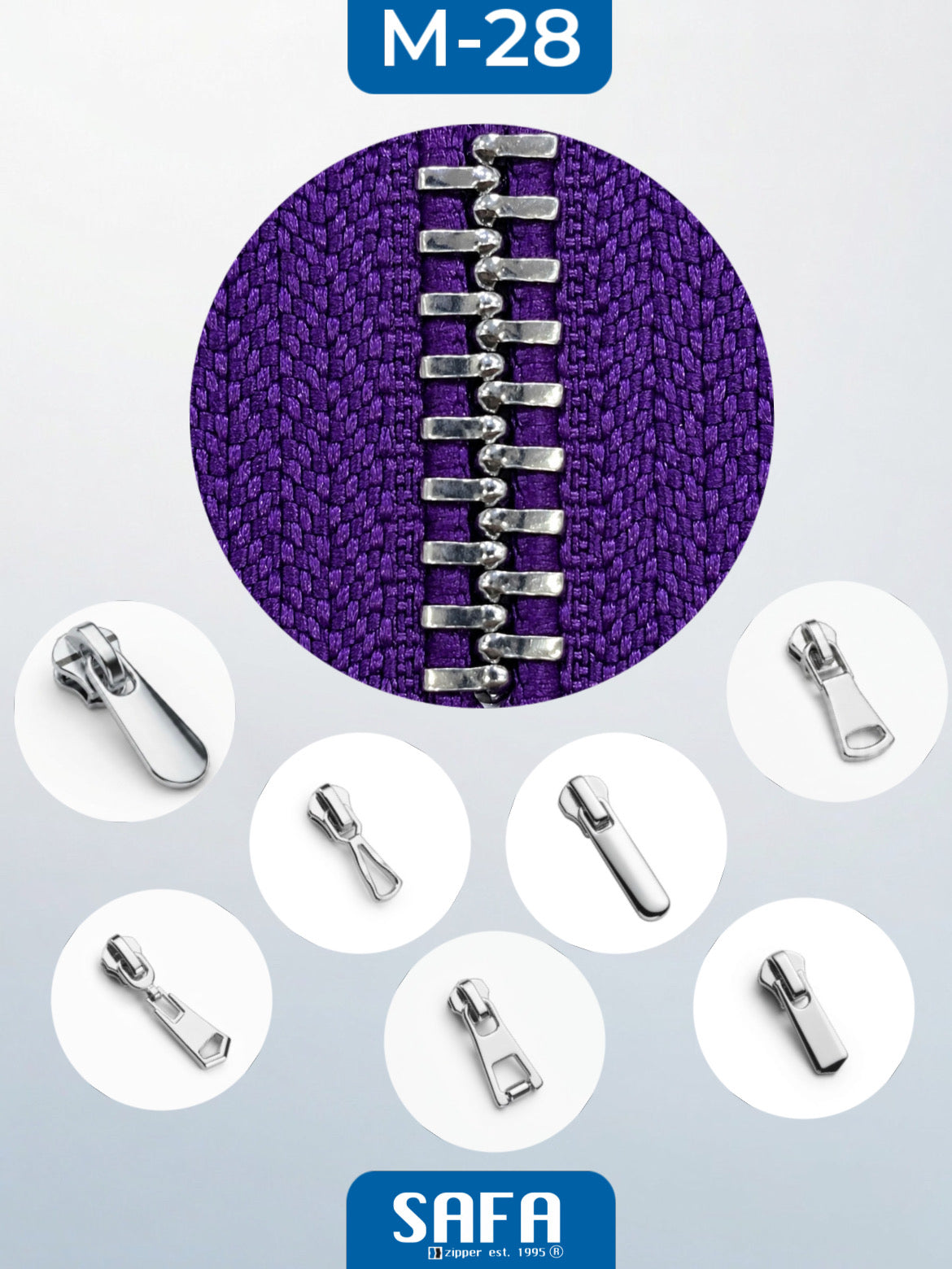 Metal zippers N5 (N5) (closed)