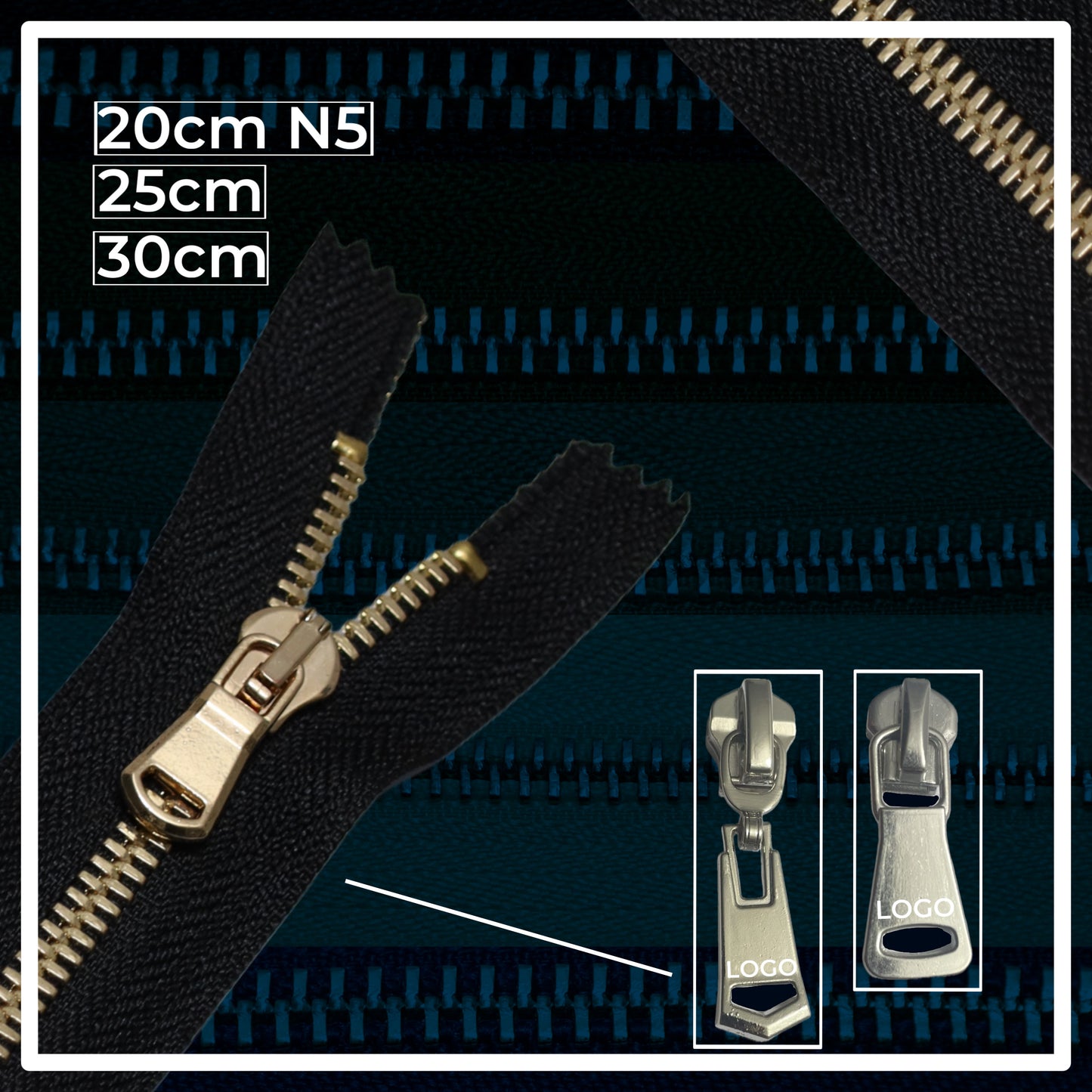 Metal zippers N5 (N5) (closed)