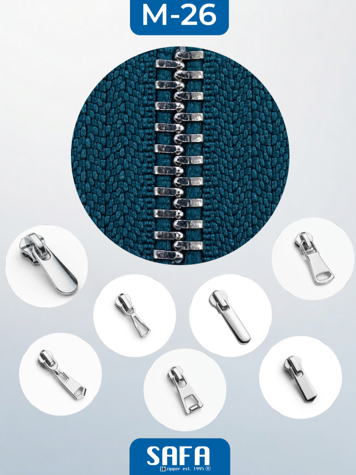 Metal zippers N5 (N5) (closed)