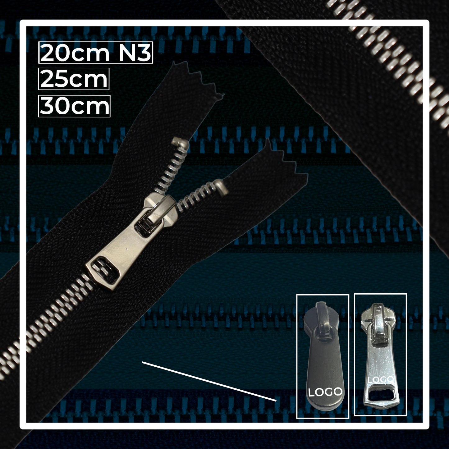 Metal zippers N5 (N5) (closed)