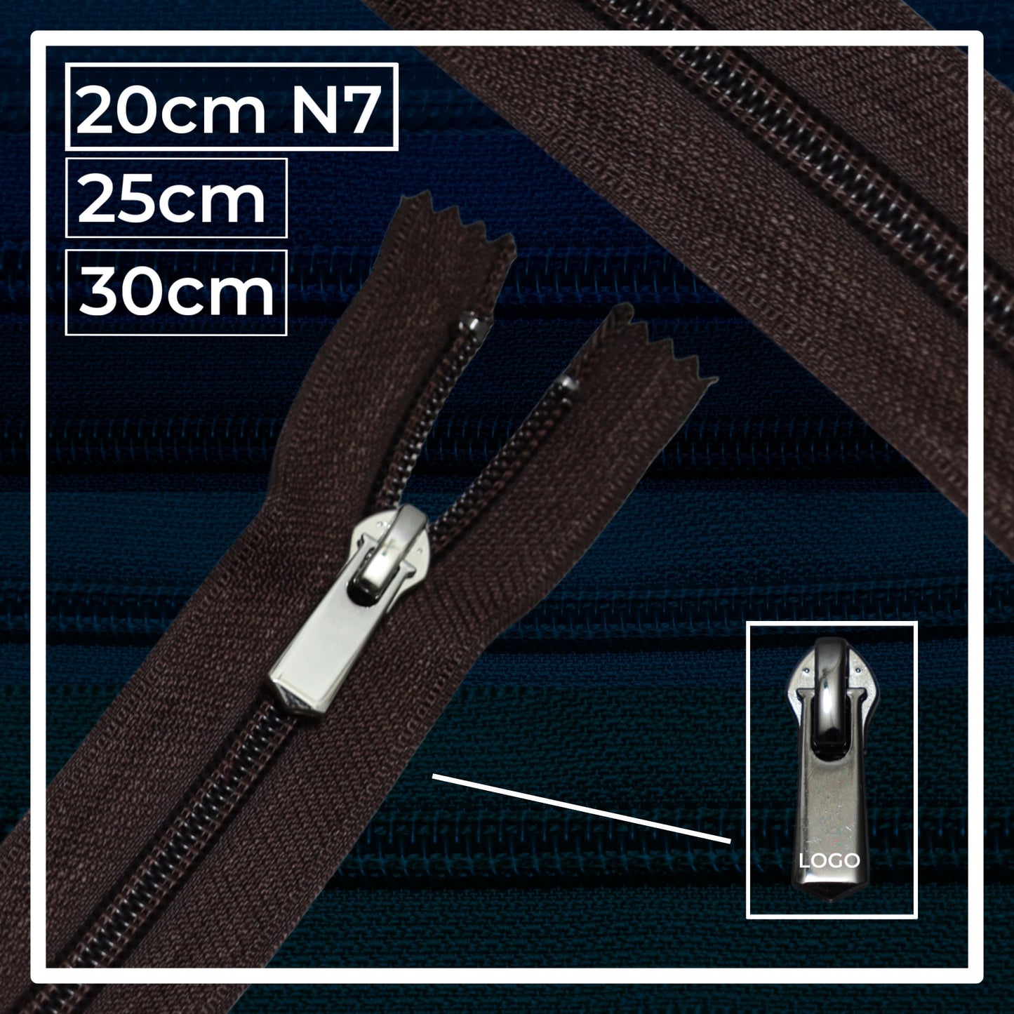 Nylon zippers N7 (N7) (closed)