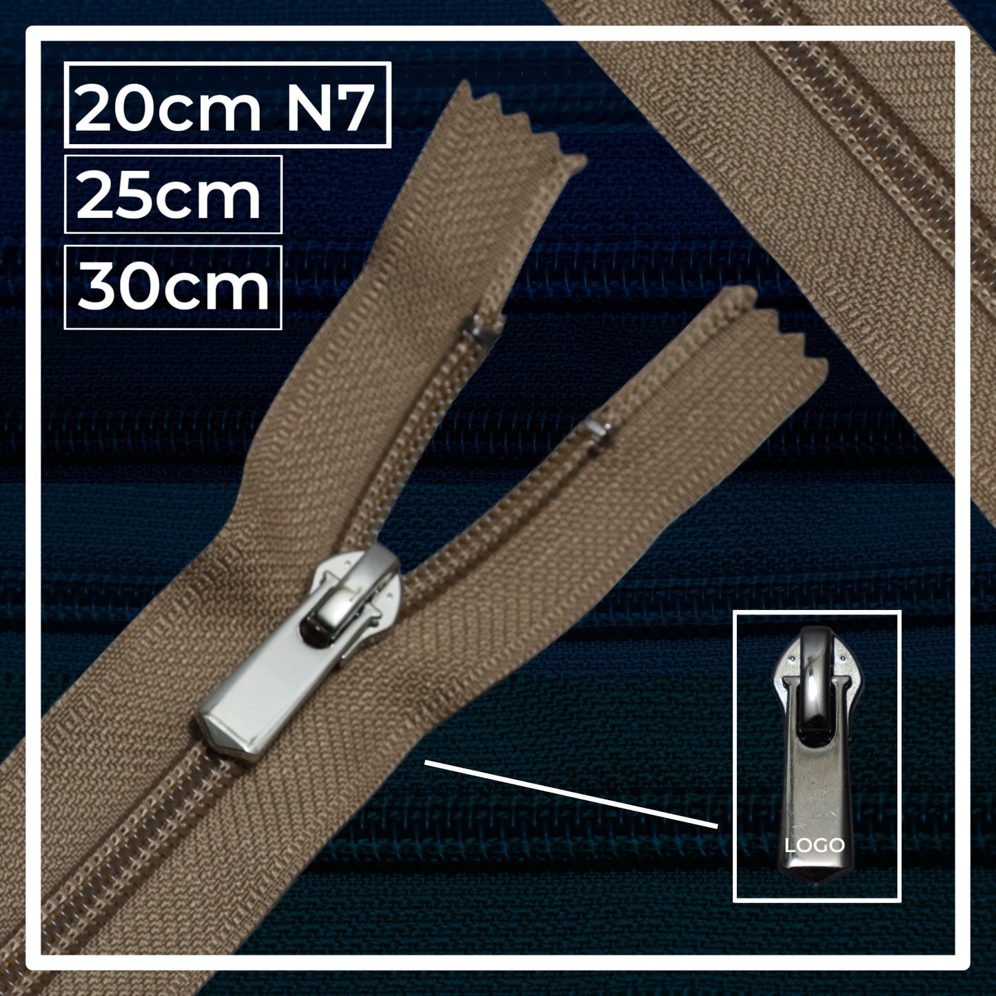 Nylon zippers N7 (N7) (closed)