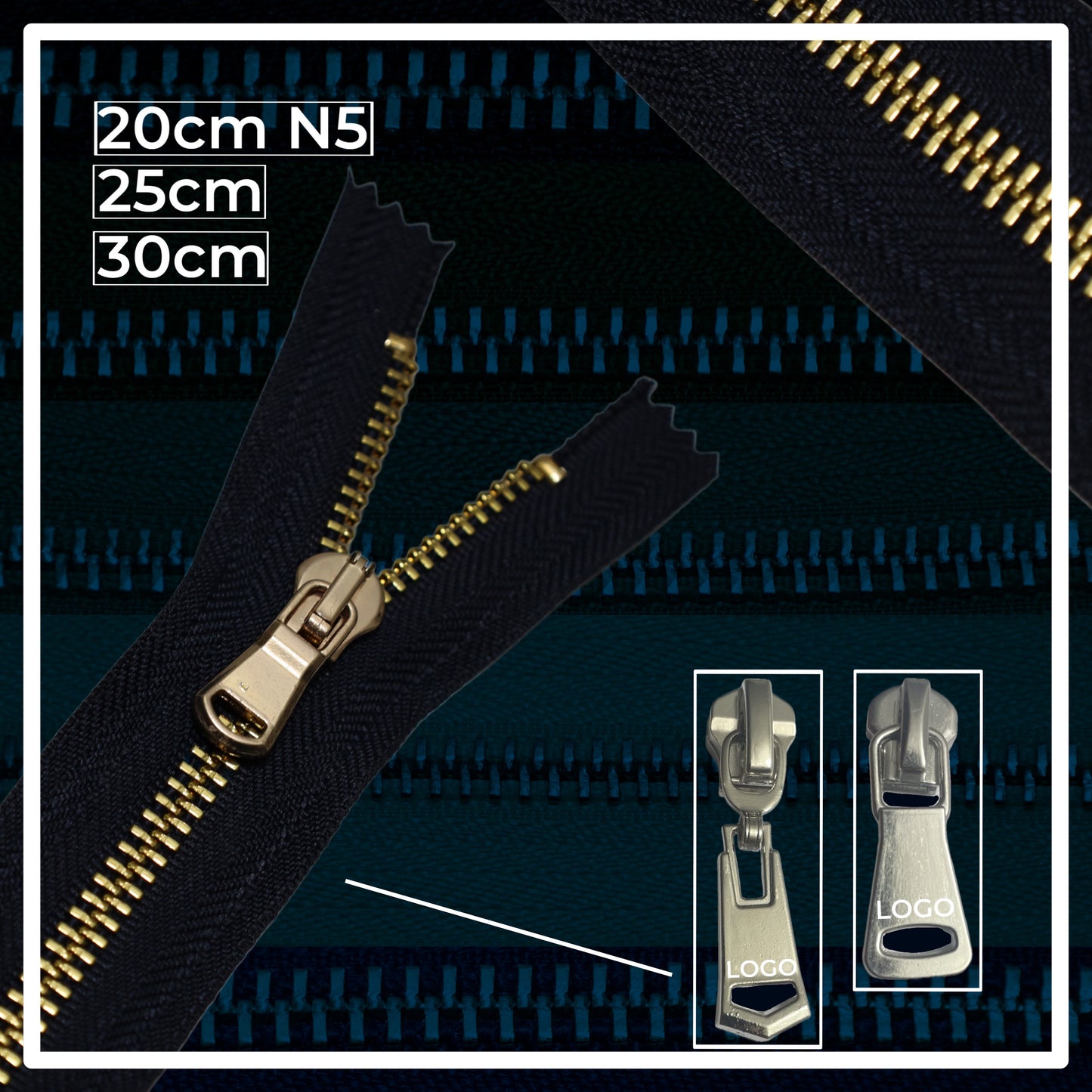 Metal zippers N5 (N5) (closed)