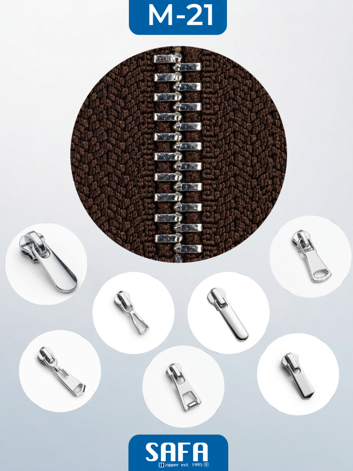 Metal zippers N5 (N5) (closed)